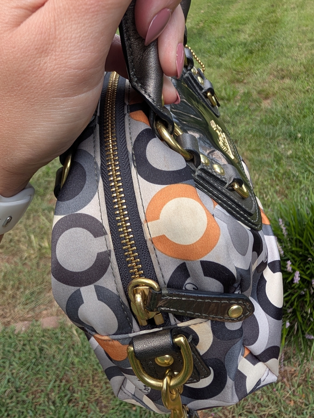 Y2K Coach Ashley Op Art mini satchel. - Gem